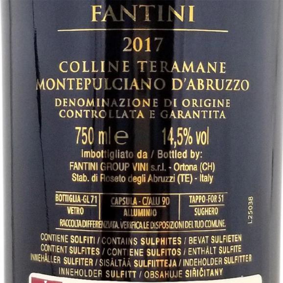 2017 モンテプルチャーノ ダブルッツォ コッリーネ テラマーネ DOCG 750ml ファンティーニ／ファルネーゼ イタリア 赤ワイン コク辛口  ^FLFTCT17^02