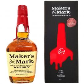 メーカーズマーク レッド トップ アイナ・ジ・エンドさん選定の特別プレイリスト付 45度 箱付 700ml 正規品 バーボンウイスキー ^YEMMRHJ0^ 
