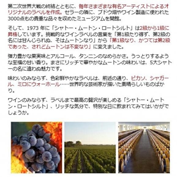 2013 シャトー ムートン ロートシルト 750ml ポイヤック第１級 ボルドー フランス 赤ワイン コク辛口 ワイン ^ABMR0113^03