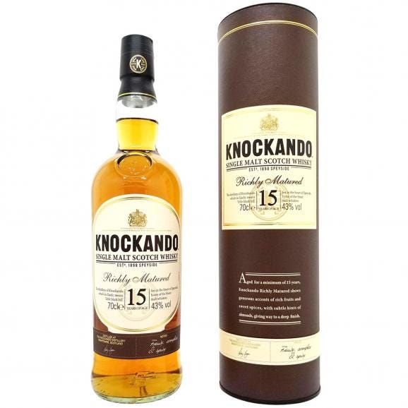 ノッカンドゥ 15年 シングル モルト 43度 箱付 700ml 並行品 スコッチウイスキー スペイサイド ^YCKC15J5^01