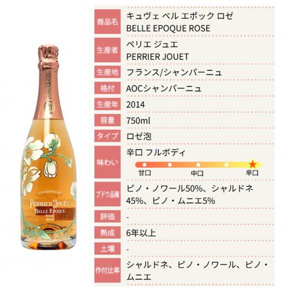 ペリエ ジュエ 2014 キュヴェ ベル エポック ロゼ 箱なし 並行品 750ml ペリエ・ジュエ シャンパン フランス シャンパーニュ ロゼ泡 コク辛口 ^VAPJ3614^04