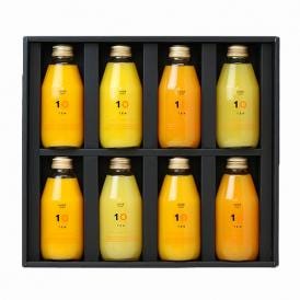 愛媛みかん100%ストレート果汁ジュース8種飲み比べセット(200mlx8本、ギフトボックス付き)