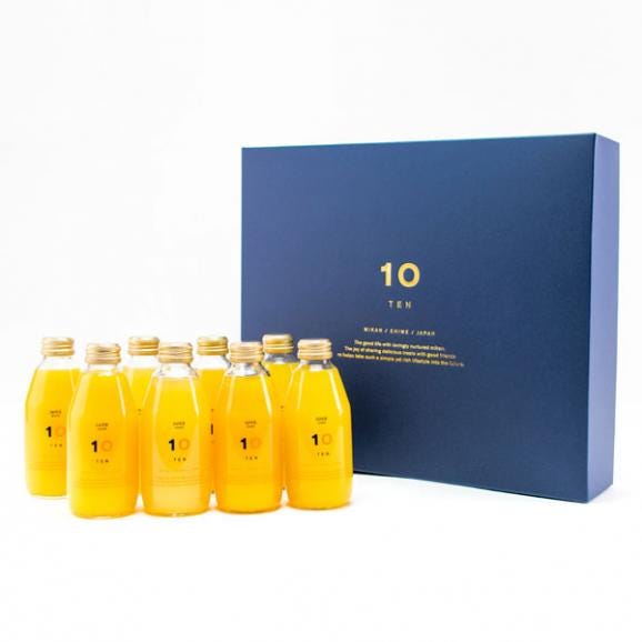 愛媛みかん100%ストレート果汁ジュース8種飲み比べセット(200mlx8本、ギフトボックス付き)02