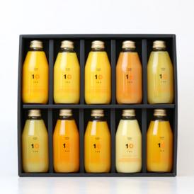 愛媛みかん100%ストレートジュース10種飲み比べセット(200mlx10本、ギフトボックス付き)