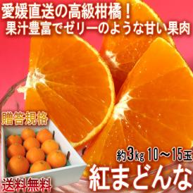 産地直送 紅まどんな 約3kg 10～15玉 愛媛県産 贈答品 JAえひめ中央 愛媛オリジナルの高級柑橘！プルプルの甘い果肉に爽やかな香り