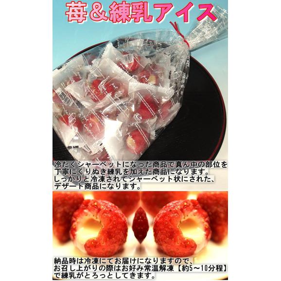 【冷凍便30粒】いちご練乳ミルク　送料無料 ご自宅用にもおやつにも最適なシャーベット02