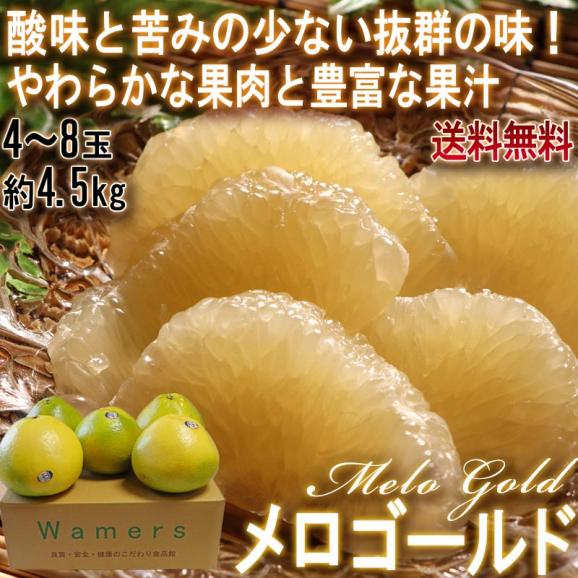 メロゴールド 約4.5kg 4～8玉 大玉限定 カリフォルニア産 贈答可能 苦みと酸味の少ない抜群の味わい！グレープフルーツ×ポメロ交配02