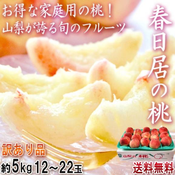 春日居の桃 訳あり 約5kg 12～22玉 山梨県産 モモの本場で育てた抜群の味 旬のももを厳選 浅間白桃・川中島白桃・日河白鳳など02