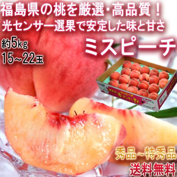 ミスピーチ 桃 約5kg 15～22玉 福島県産 贈答品 JA全農ふくしま 秀～特秀品 福島で採れたモモの中でも厳選した高品質！光センサー選果で安定した甘さ02