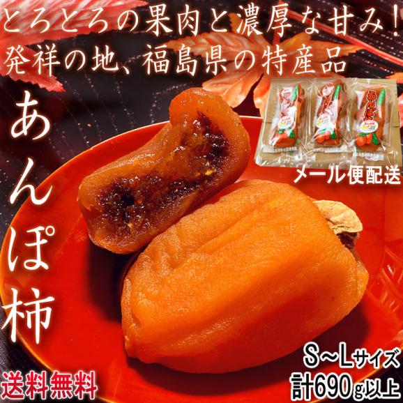 あんぽ柿 干し柿 計690g以上 3～4パック 福島県産 メール便配送 本場、福島県の特産品！とろりとした果肉に濃厚な甘みのドライフルーツ02
