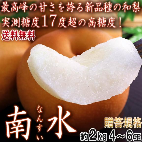 南水梨 なんすい 約2kg 4～6玉 贈答規格 長野県産 秀品～特秀品 光センサー選果で抜群の甘さ！実測糖度17度の確かな味わい02