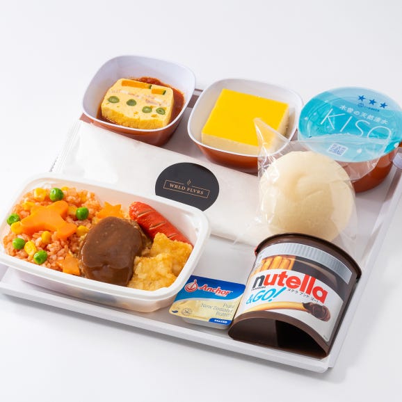機内食セット “お子様向けのお食事” 食器付き01