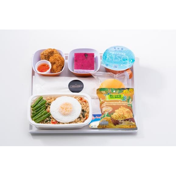 機内食セット “タイ行きのお食事” 食器付き02