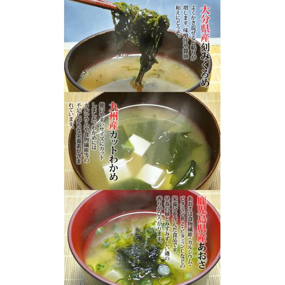 おみそ汁のお友 海藻食べ比べ3点セット（九州産）＊北海道、沖縄、離島除き　送料無料02