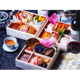 【おせち 早割 2026 生おせち】伊勢外宮奉納 ふかひれ鮑キャビア入り 豪華中華生おせち 三段重 木箱入 3〜4人前