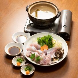 【冬季限定】「野菜付き国産ふぐ鍋セット」4人前(ヒレ酒用ヒレ付き)