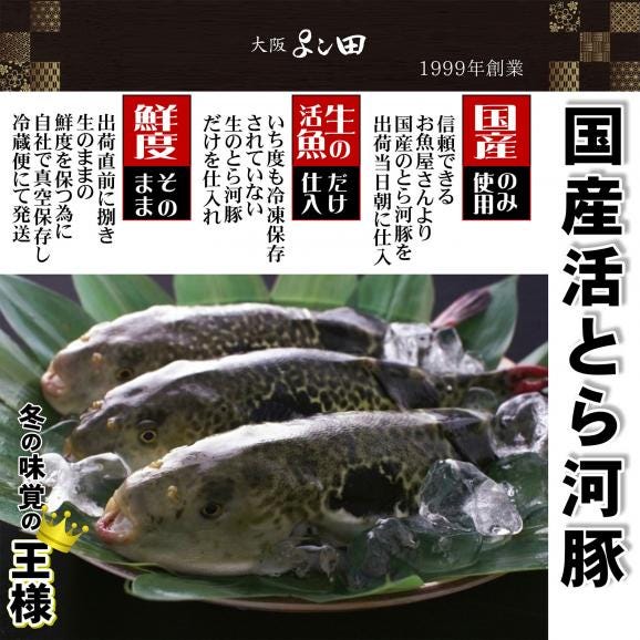 【冬季限定】「野菜付き国産ふぐ鍋セット」4人前(ヒレ酒用ヒレ付き)04