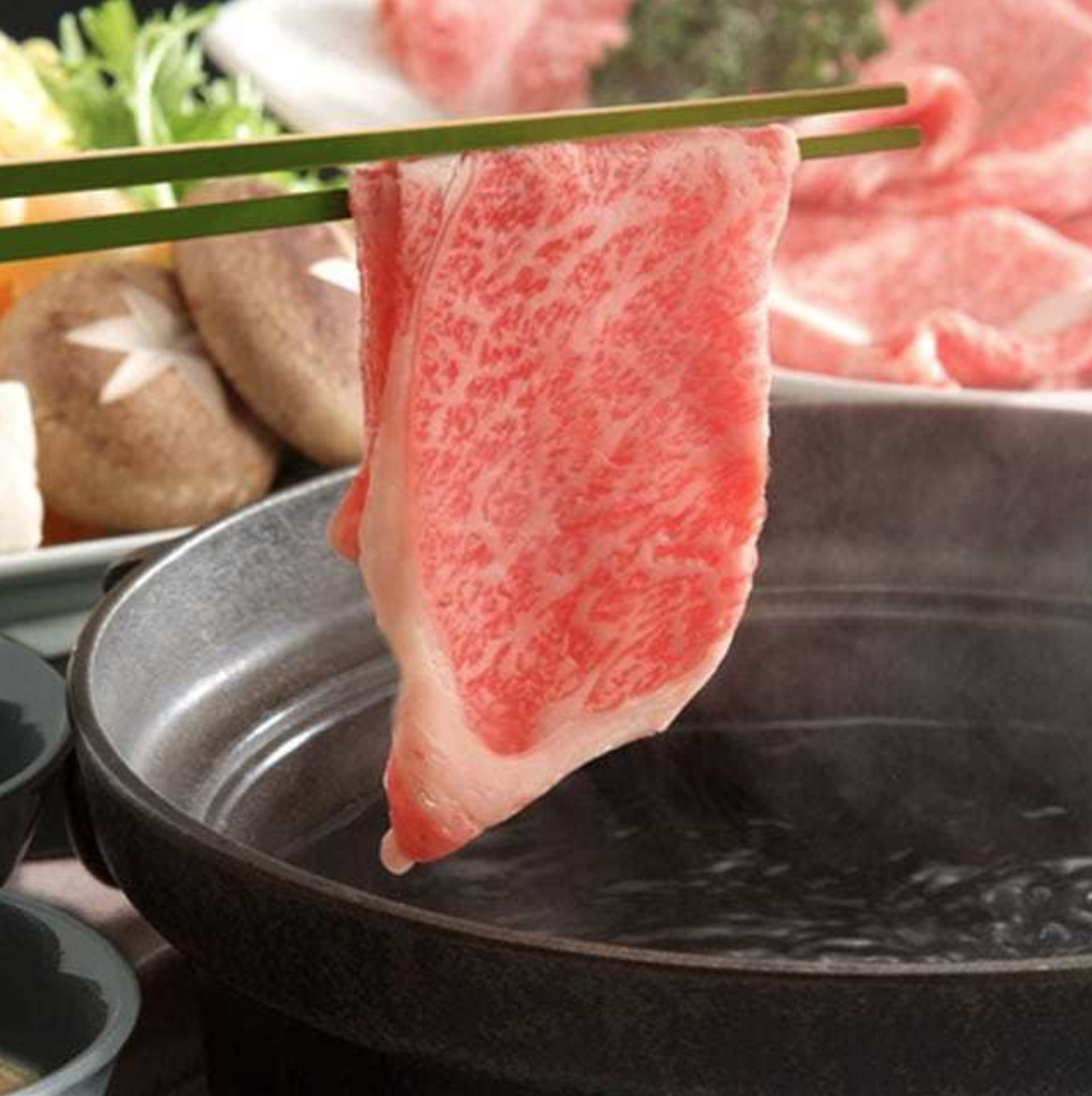 Sukiyaki Shabu-Shabu All-You-Can-Eat Wagyu and Brand Pork Butasho Namba-tei
