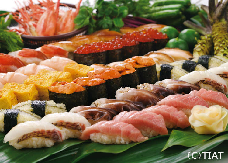 「魚がし日本一」で寿司を味わう