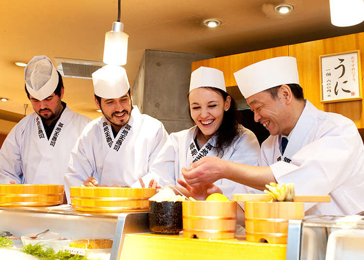 3. Eat your sushi - then make it too! A nigiri workshop is available at Tsukiji Tama Sushi