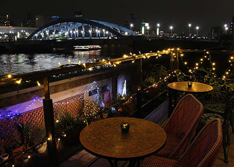 Menikmati pemandangan Sungai Sumida dari "MEURSAULT"