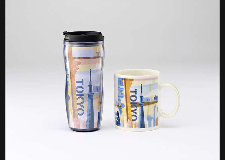 (Left) Tokyo Tumbler/350ml/1,436 yen (incl. tax), (Right) Tokyo Mug/400ml/1,231 yen (incl. tax).