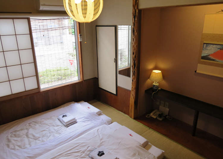 Essential for Japanese sprit! All the guest rooms are floored with tatami mats