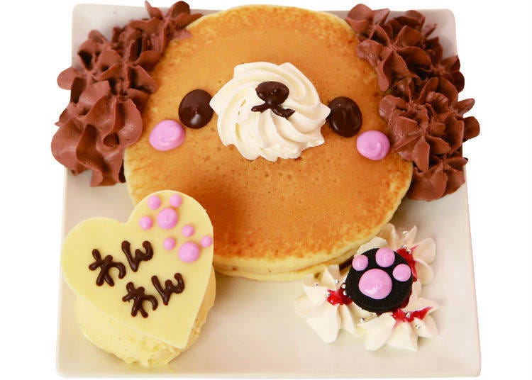 The fluffy Toy Poodle Pancakes for 800 yen (tax excluded).