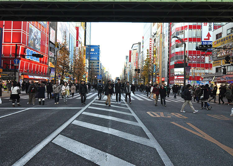 Pejalan Kaki Bebas Berjalan pada Hari Bebas Kendaraan di Akihabara