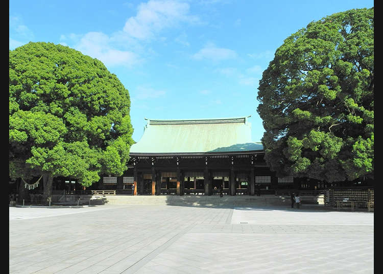 Go to the Honden (Main Shrine Building) where the Kami Reside