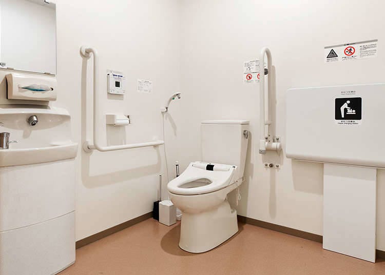 無障礙廁所的使用方法。