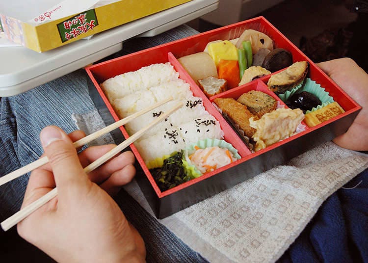 Eating and drinking on the train