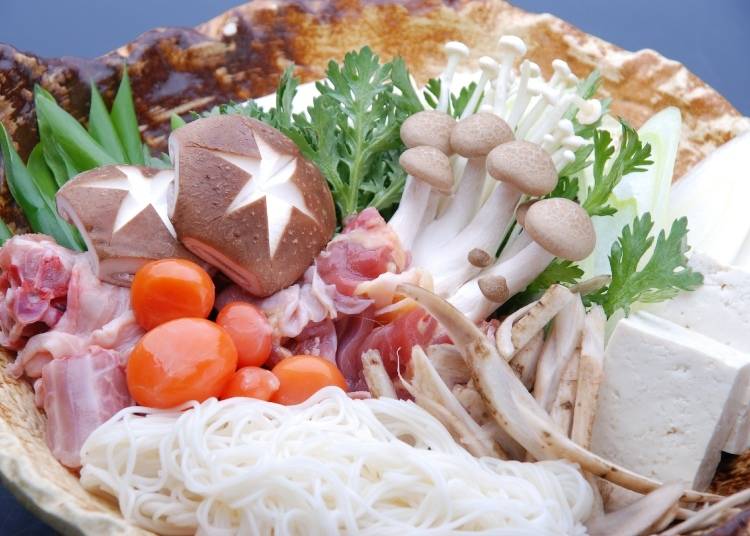 An assortment of ingredients commonly used in nabe (Image: PIXTA)