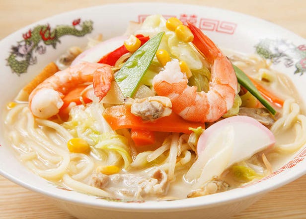 Chanpon (a dish of noodles with seafood, vegetables, etc)