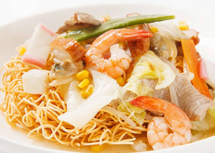 Saraudon (a dish of noodles with various toppings) derived from chanpon