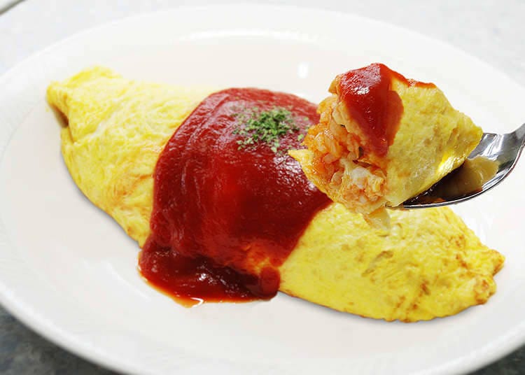 Omu-rice (omelette with fried rice)