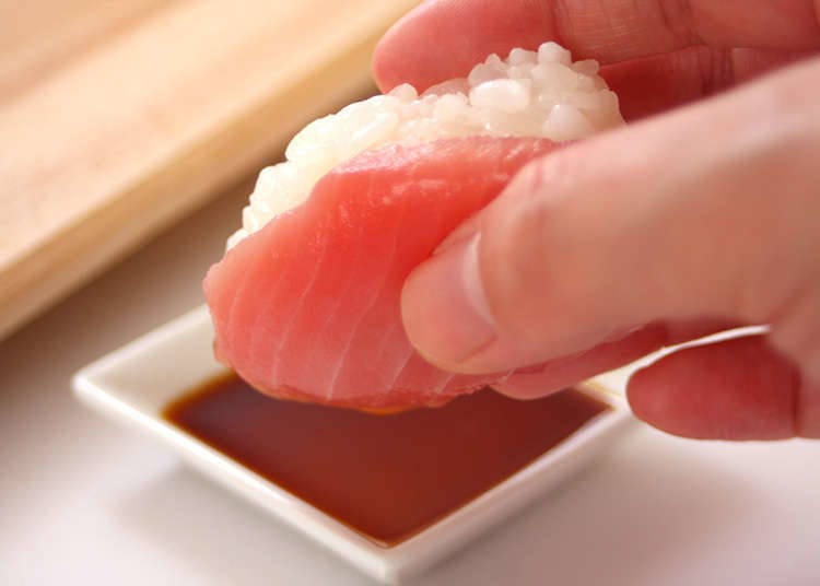 日本壽司的吃法