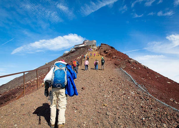 在富士山山頂上的挑戰和體驗