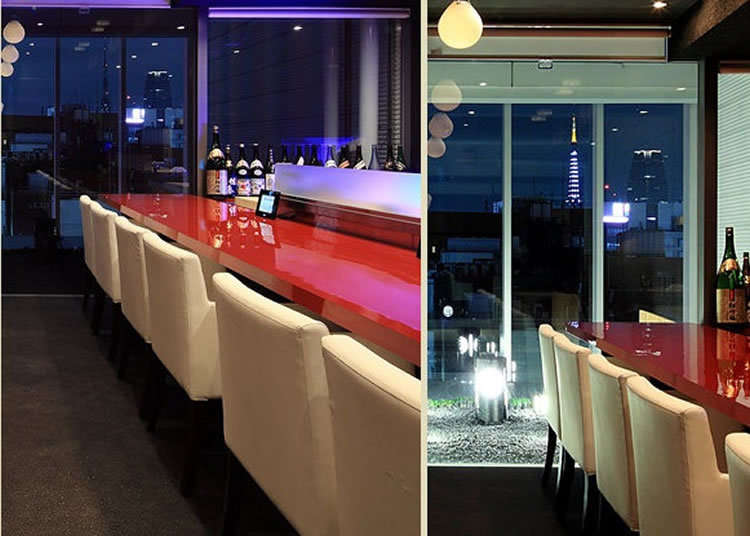 Luxurious Japanese Cuisine Along with a View of Tokyo Tower