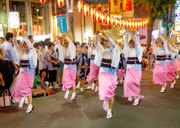 [MOVIE] 일본의 여름 마츠리(축제)! '가구라자카 마츠리'에서 아와오도리(아와 춤)