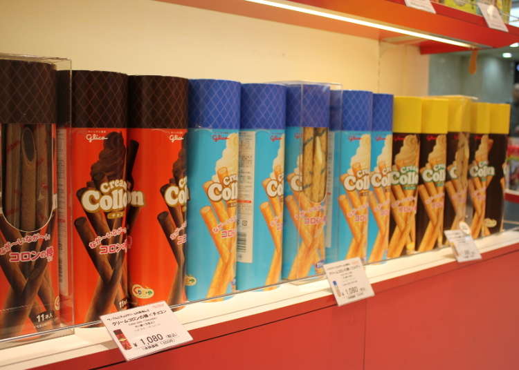 글리코의 대표상품과 애니메이션의 콜라보 상품도 다수 판매