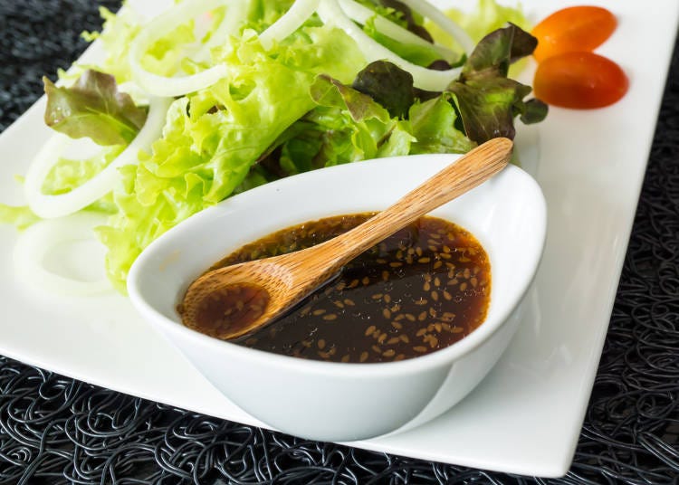 Japanese-style Salad Dressing on Kitchen Tables all Around Japan