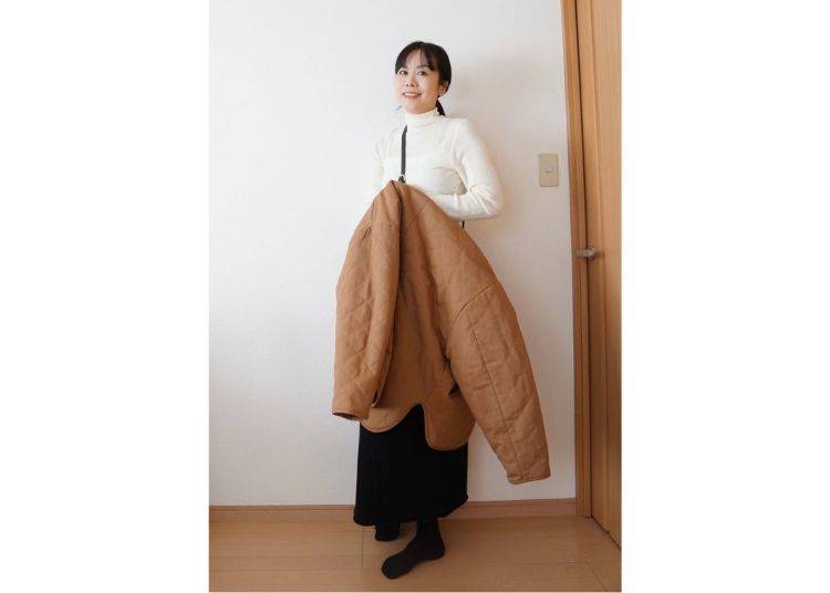 明太子小姐個人很喜歡的高領＋羽絨外套搭配｜照片取自《明太子小姐生活旅遊日記》Facebook