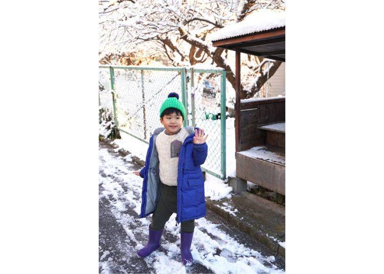 冬季必備的毛帽＋羽絨外套搭配｜照片取自《明太子小姐生活旅遊日記》Facebook