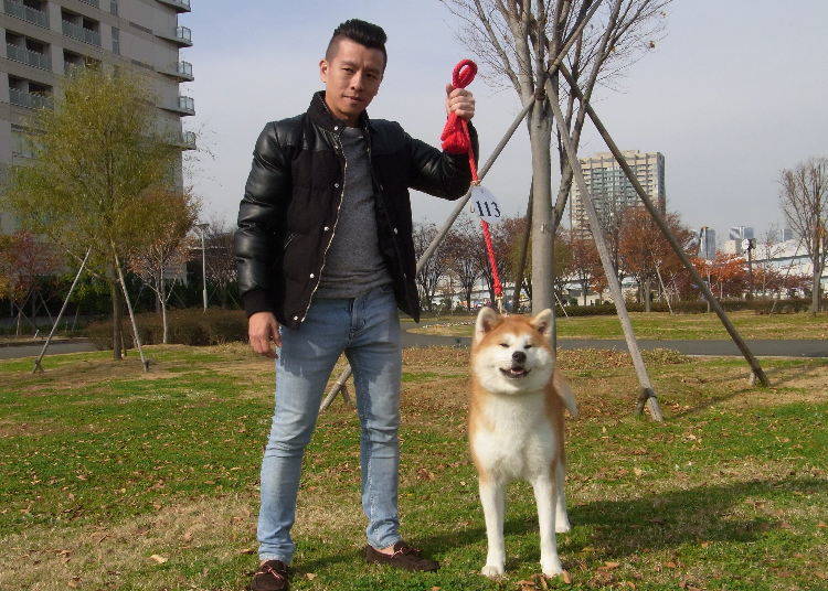 東南アジア出身の秋田犬ファンを発見