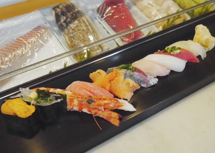 交由店家搭配的握寿司套餐 4300日元（含税）