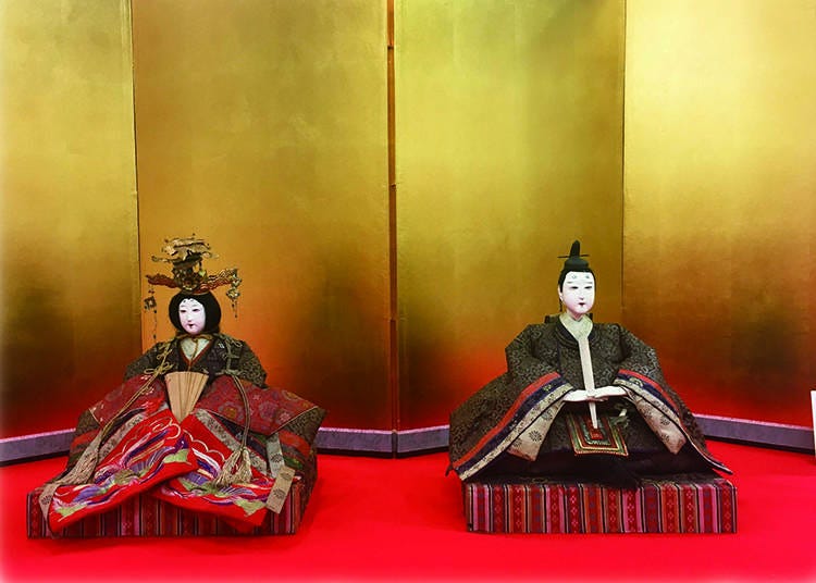 Seventy shops in front of the train station and elsewhere will display hina dolls during the festive season