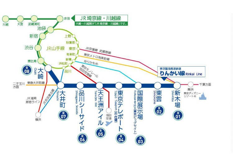 東京臨海高速鉄道（りんかい線）ー新宿からお台場直行も可能