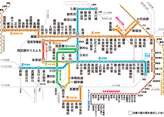 東京メトロ 日比谷線 停車駅のご案内 (列車停車駅案内表)