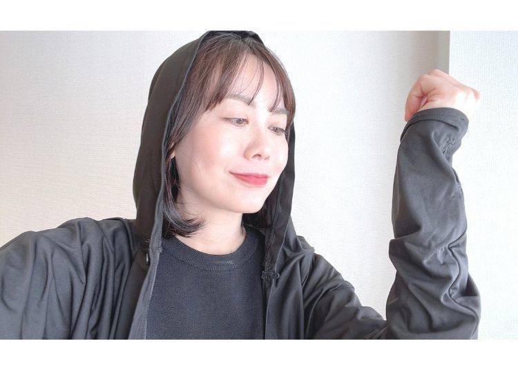 Jaket musim panas yang ringan dan boleh bernafas. / Foto ihsan daripada laman Facebook & Instagram "Ms. Mentaiko's Life and Travel Diary"